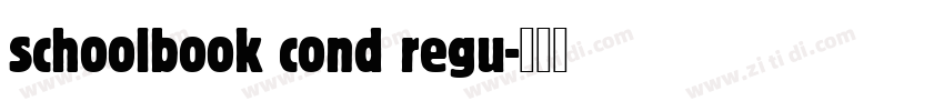 schoolbook cond regu字体转换